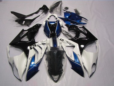 2009-2014 White Blue BMW S1000RR Replacement Fairings for Sale