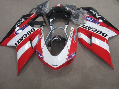 2007-2014 Red White Generali Tim Ducati 1098 Motorcycle Fairings Kit for Sale