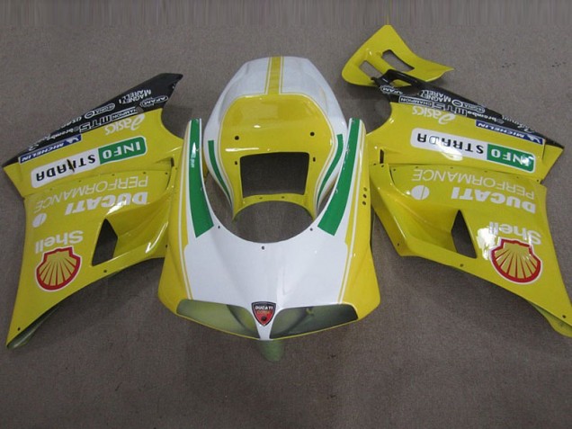 1993-2005 Yellow Shell Info Strrda Ducati 748 Motorbike Fairing for Sale