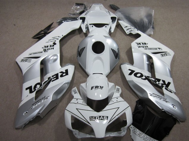 2004-2005 Silver Repsol Honda CBR1000RR Replacement Fairings for Sale