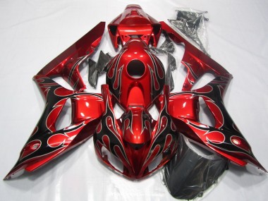 2006-2007 Red Black Flame Honda CBR1000RR Replacement Fairings for Sale