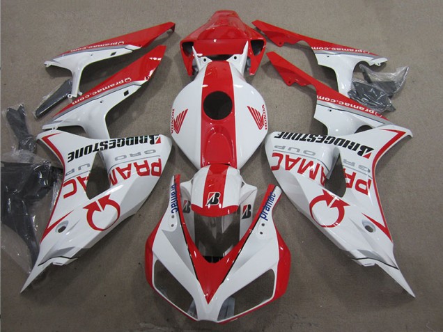 2006-2007 White Red PRAMAC Honda CBR1000RR Moto Fairings for Sale