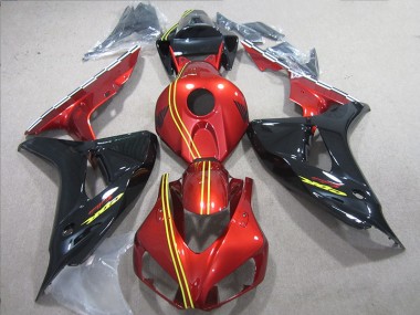 2006-2007 Black Red Yellow Honda CBR1000RR Motorcycle Replacement Fairings for Sale