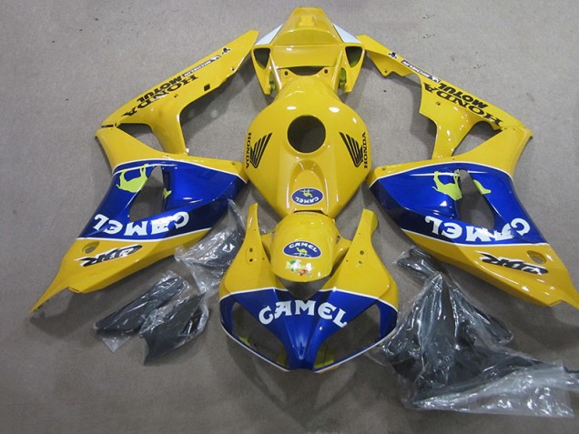 2006-2007 Yellow Blue Camel Honda CBR1000RR Motorcyle Fairings for Sale