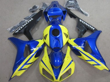2006-2007 Blue Yellow Honda CBR1000RR Replacement Fairings for Sale