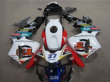 2003-2004 White Red Blue 27 Honda CBR600RR Motorcycle Fairings for Sale