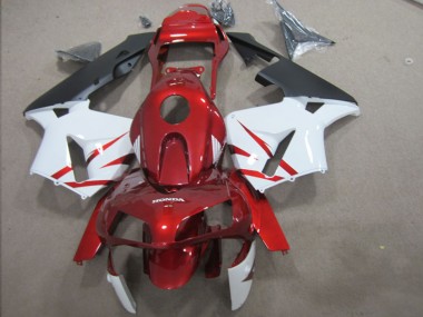 2003-2004 Red White Honda CBR600RR Motorcycle Fairing Kit for Sale