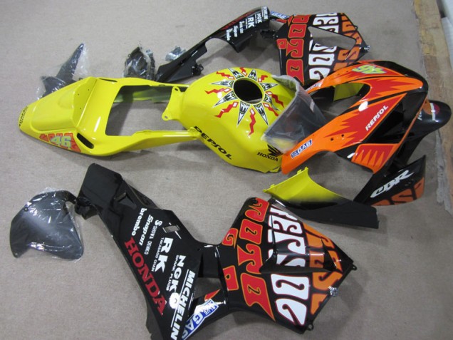 2003-2004 Yellow Black Repsol 46 Honda CBR600RR Bike Fairings for Sale