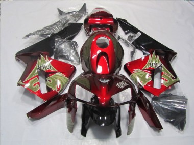 2005-2006 Black Red Honda CBR600RR Motorbike Fairings for Sale