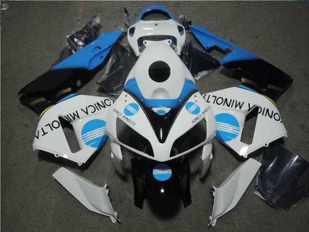 2005-2006 White Blue Konica Minolta Honda CBR600RR Motorcycle Fairing Kits for Sale