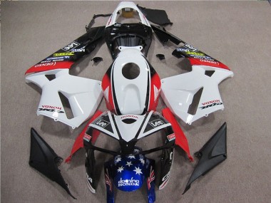 2005-2006 White Red Blue Lee Honda CBR600RR Motorbike Fairing for Sale