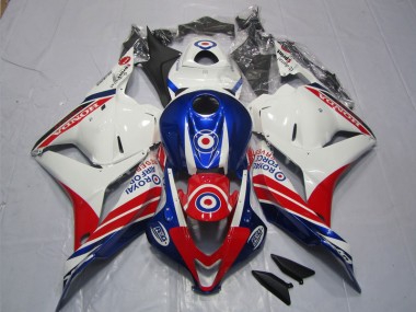 2009-2012 White Blue Red Honda CBR600RR Motorcycle Fairing Kits for Sale