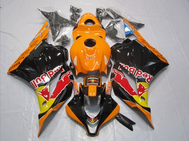 2009-2012 Black Orange Red Bull Honda CBR600RR Motorbike Fairing for Sale