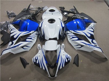 2009-2012 White Blue Flame Honda CBR600RR Bike Fairings for Sale