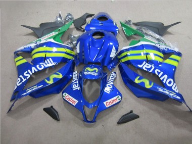 2009-2012 Blue White Movistar Honda CBR600RR Bike Fairings for Sale