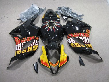 2009-2012 Black Yellow Honda CBR600RR Replacement Motorcycle Fairings for Sale