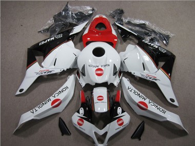 2009-2012 White Red Konica Minolta Honda CBR600RR Motorbike Fairing Kits for Sale