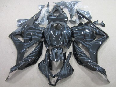 2009-2012 Black Silver Flame Honda CBR600RR Motorcycle Fairings for Sale