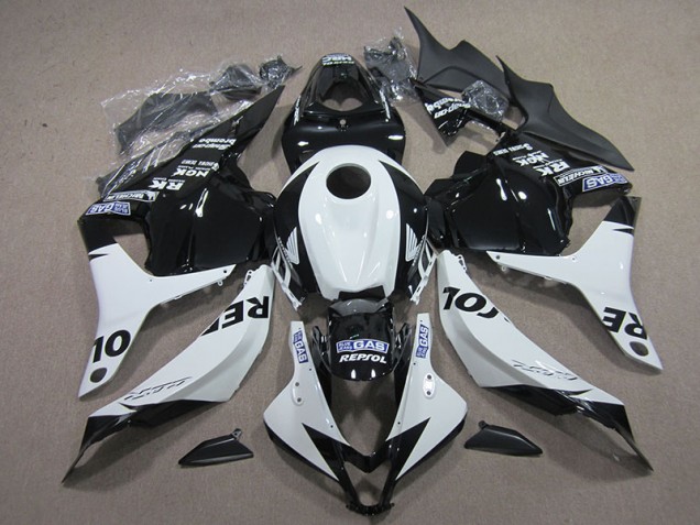 2009-2012 Black White Repsol Honda CBR600RR Motorcycle Replacement Fairings for Sale