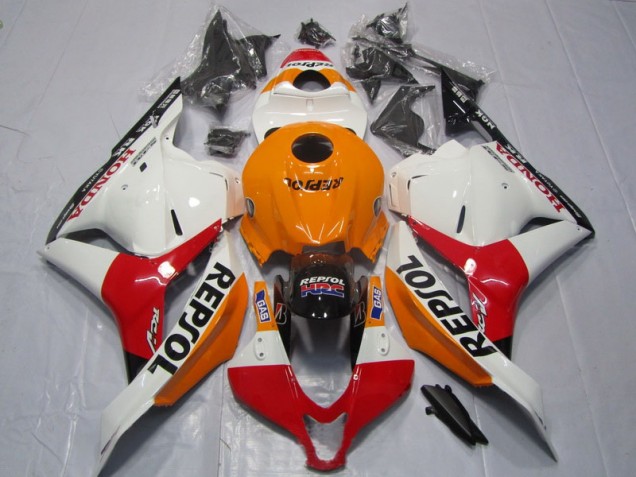 2009-2012 Orange Red White Repsol Honda CBR600RR Motorcycle Fairing Kit for Sale