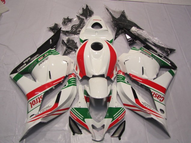 2009-2012 White Green Red Honda CBR600RR Bike Fairings for Sale