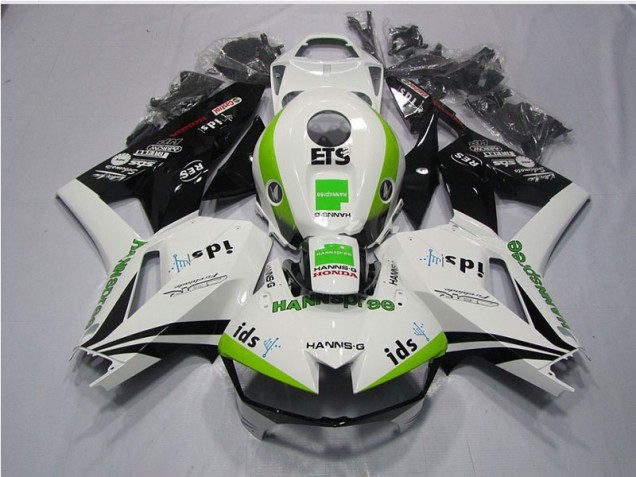 2013-2021 White Green Hannspree ETS Honda CBR600RR Motorcycle Replacement Fairings for Sale