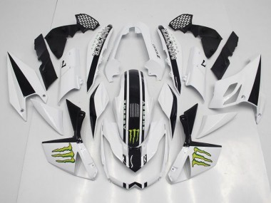 2007-2009 White Kawasaki Z1000 Moto Fairings for Sale