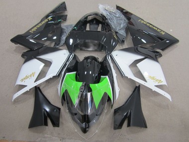 2003-2005 Black White Gold Ninja Kawasaki ZX10R Motorcycle Fairing Kit for Sale