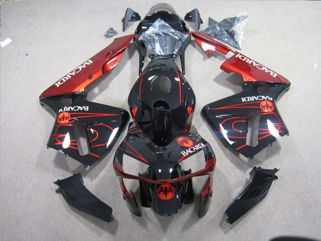 2003-2005 Black Red Racardi Kawasaki ZX10R Bike Fairing for Sale