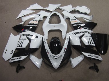 2006-2007 White Touch4 Monster Kawasaki ZX10R Bike Fairing Kit for Sale