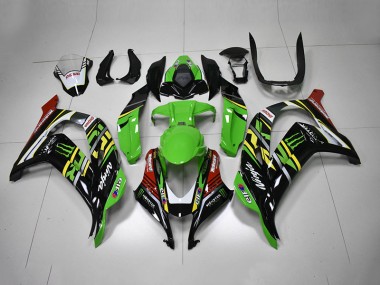 2016-2019 Green Black Red Ninja Monster Kawasaki ZX10R Motorbike Fairings for Sale