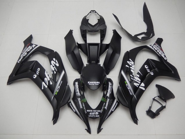 2016-2019 Black Reacing Team Ninja Kawasaki ZX10R Motorcycle Fairing Kits for Sale