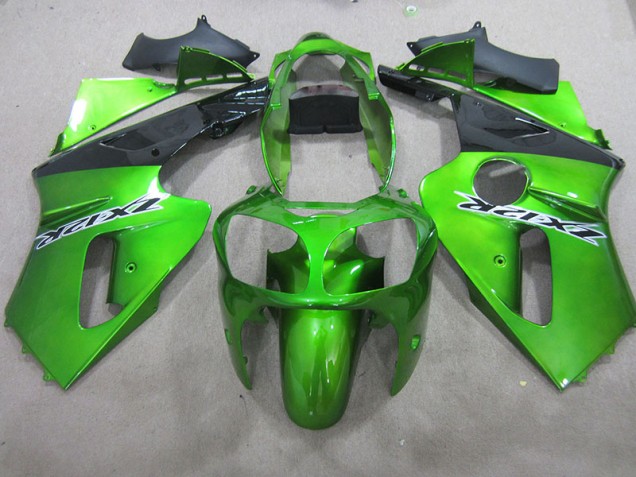 2000-2001 Green Kawasaki ZX12R Motorbike Fairings for Sale