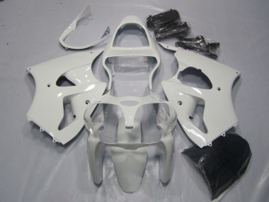 2000-2002 White Kawasaki ZX6R Bike Fairing Kit for Sale