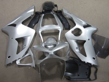 2003-2004 Silver Kawasaki ZX6R Motorcycle Fairings Kit for Sale