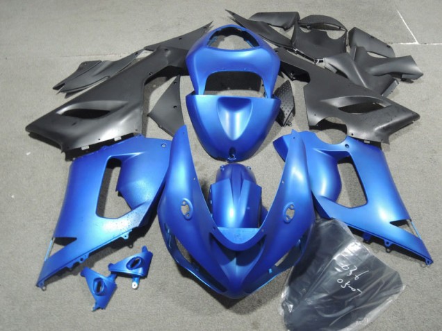 2005-2006 Blue Kawasaki ZX6R Motorbike Fairing Kits for Sale