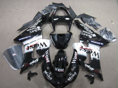 2005-2006 Black West Mobil Ninja 636 Kawasaki ZX6R Motorbike Fairings for Sale