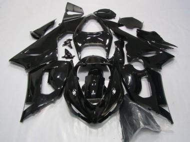 2005-2006 Black Kawasaki ZX6R Replacement Fairings for Sale