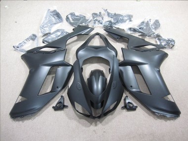 2007-2008 Black Kawasaki ZX6R Motorcycle Fairings for Sale