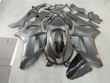 2007-2008 Black Kawasaki ZX6R Motorcycle Fairing Kit for Sale