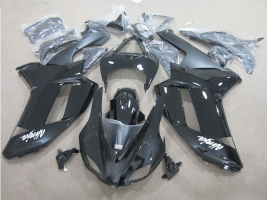 2007-2008 Black White Kawasaki ZX6R Motor Bike Fairings for Sale