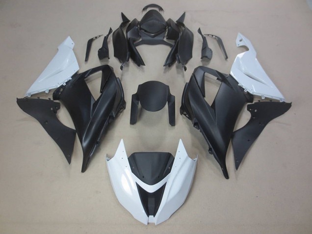 2013-2018 Black White Kawasaki ZX6R Motorcycle Fairings for Sale