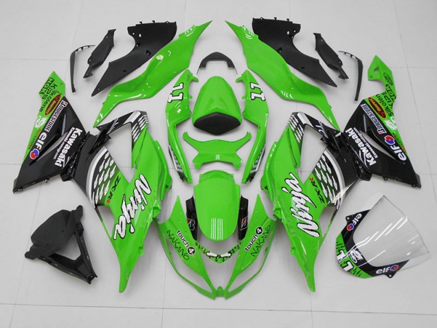 2013-2018 Green Black 11 Kawasaki ZX6R Bike Fairing for Sale