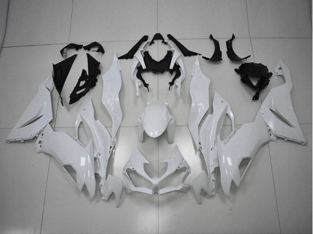 2019-2023 White Kawasaki ZX6R Motorcycle Replacement Fairings for Sale