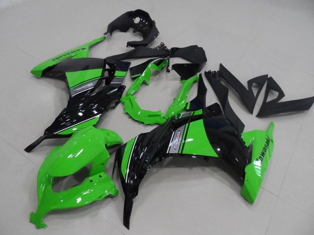 2013-2016 Black Green Kawasaki ZX300R Moto Fairings for Sale