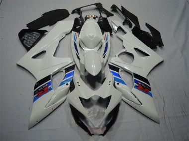 2005-2006 White Blue Suzuki GSXR1000 Motorcycle Fairing Kits for Sale