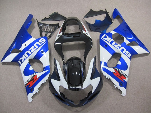 2000-2002 Blue White Decal Suzuki GSXR1000 Replacement Fairings for Sale