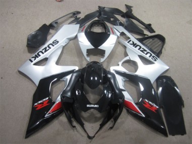 2005-2006 Black White Suzuki GSXR1000 Motorcycle Replacement Fairings for Sale