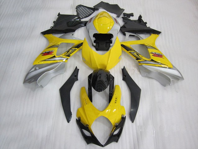 2007-2008 Yellow Black Suzuki GSXR1000 Motorbike Fairings for Sale