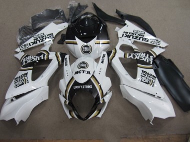 2007-2008 White Lucky Strike Black Motul Suzuki GSXR1000 Motorcycle Replacement Fairings for Sale